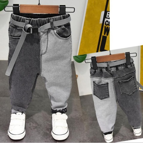 Autumn Spring Baby Boys Jeans Pants Kids Clothes Cotton Casual Children Trousers Teenager Denim Boys Clothes 2-7Year ► Photo 1/6