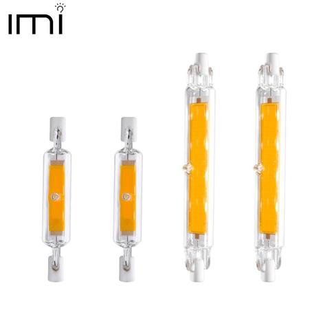 LED R7S Glass Tube COB Bulb 78MM 8W 118MM 13W R7S Corn Lamp J78 J118 Replace Halogen Light 50W 90W AC 220V 230V Lampadas ► Photo 1/6