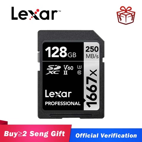 Original Lexar 32GB SD Card 1000x 150MB/s 128GB Memory Card 16GB 64GB Carte SD Class10 cartao de memoria UHS-II U3 SDHC SDXC ► Photo 1/1