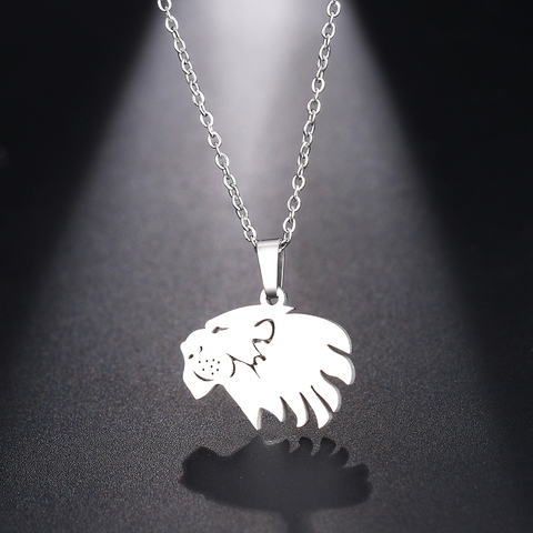 DOTIFI Stainless Steel Necklace For Women Man Brave Lion Head Choker Pendant Necklace Engagement Fashion Jewelry ► Photo 1/5