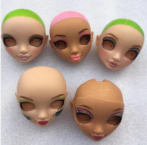 Rainbow Doll  Bald Head Original Doll Parts DIY Accessories 2022 New Fashion Rainbow Doll Parts Head Shoes Eyes Hats Glasses ► Photo 1/6