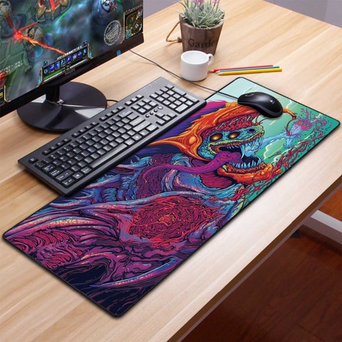 Large Gaming Mouse Pad Computer Gamer CS GO Keyboard Mouse Mat Hyper Beast Desk Mousepad for PC ► Photo 1/6