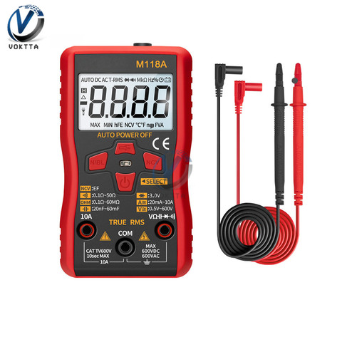 M118A Digital Multimeter Tester Multifunction Auto Ranging Amp Ohm Voltage Resistance Tester Meter 6000 Count with NCV Data Hold ► Photo 1/6