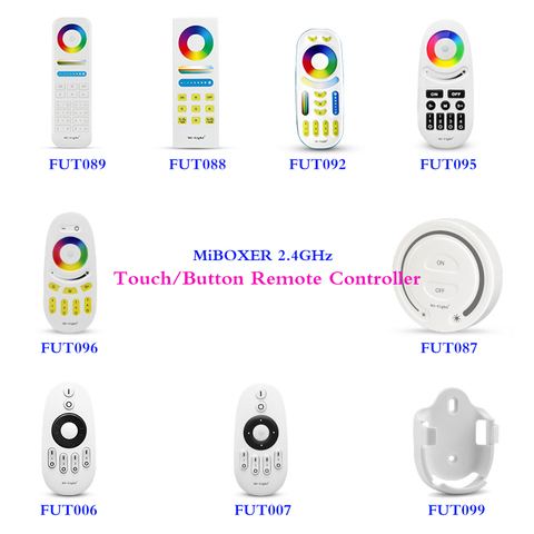 2.4GHz RF Touch Remote Controller 4-Zone/8-Zone RGB CCT/RGBW Wall-mounted button wireless transmission LED Dimmer/Remote Holder ► Photo 1/1