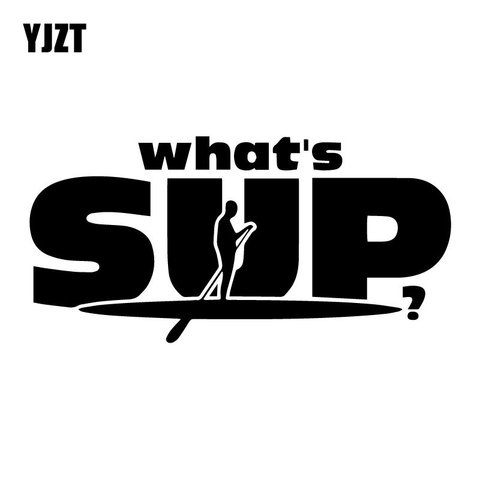 YJZT 17.4CM*8.5CM What's Sup Vinyl Decal Car Sticker Funny Boost Get You Laid JDM Black/Silver C31-0345 ► Photo 1/6