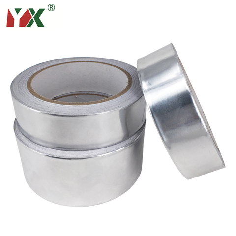 1 Roll 20M Adhesive Sealing Tape Fireproof Heat Resistance Pipe Repair High Temperature Resistant Aluminium Foil Adhesive Tape ► Photo 1/6