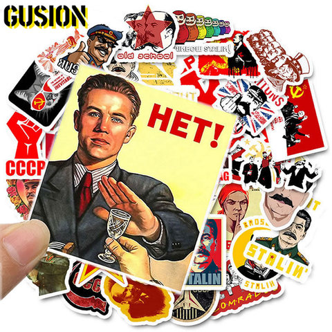 10/30/50PCS/Pack Mixed Soviet Union Stalin USSR CCCP HET Stickers Skateboard Luggage Laptop Guitar Funny Graffiti Retro Sticker ► Photo 1/6