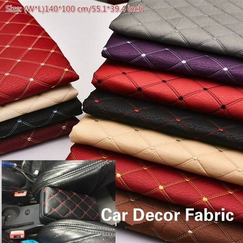 100*140cm Embroidered Plaid Fabric Sponge Car Interior Roof Car Seat Cushion Material For Chairs Upholstery Sofa Bed Textiles ► Photo 1/6