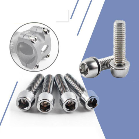 Pack of 10pcs Bike Stem Screws M5 M6 Bicycle Fixed Stem Handlebar Bolts Hardware for MTB Mountain Road Bike Bicycle Parts ► Photo 1/6