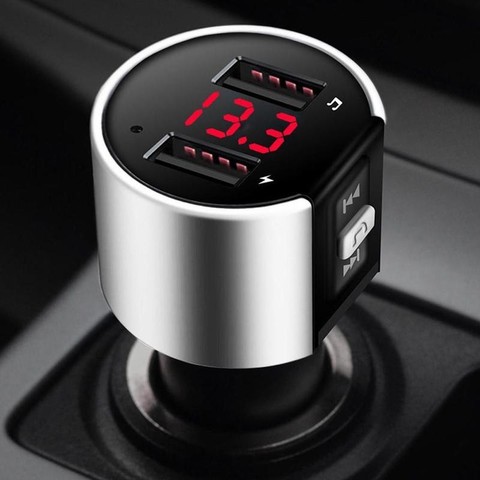 Bluetooth FM Transmitter Audio Aux Modulator Dual USB Fast Car Charger Bluetooth Handsfree Calling Car Kit Car Radio MP3 Player ► Photo 1/6