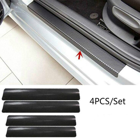 4PCS 60cm x 6.8cm Car Door Stickers Universal Sill Scuff Anti Scratch Carbon Fiber Auto Door Sticker Car Accessories Styling ► Photo 1/5