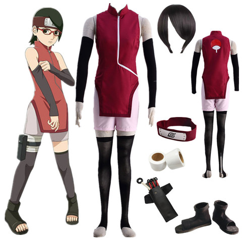 Anime cosplay BORUTO -NARUTO THE MOVIE- Uchiha Sarada Cosplay Costume Halloween ► Photo 1/6