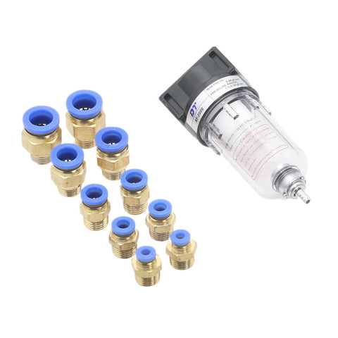AF2000 G1/4 Thread Pneumatic Air Filter Source Treatment for Compressor Oil Water Separation 4-12mm Fittings ► Photo 1/6