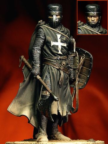 Resin Figure Model Kit Unassambled 1/18 Knight Hospitaller 90mm   Unpainted collect Figure Building Kit ► Photo 1/1