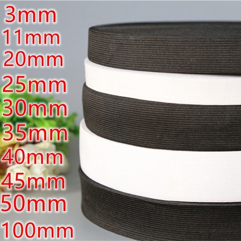 Multi-size black and white Elastic Bands Elastic Ribbon Clothing Bags Trousers Elastic Rubber DIY Sewing Accessories rubber band ► Photo 1/6