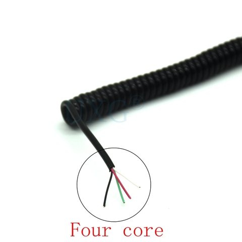 Diy spring curl line usb line usb 4 core wire micro MINI usb extension data cable 50cm 200cm ► Photo 1/3