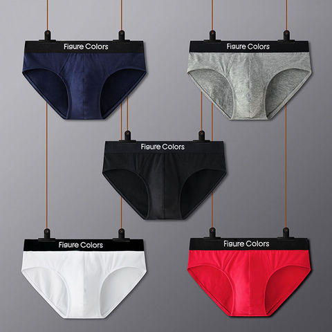 4pcs/lot  FC Genuine cotton men's briefs   European size sexy, low-waisted, pure color casual shorts  male panties underwear men ► Photo 1/6