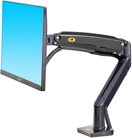 NB North Bayou New F100A Full Motion Ergonomic Monitor Arm Adjustable Tilt Swivel Gas Spring Mount for 24