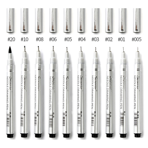 Micron Pen Finliner Graphic design 005 01 02 03 05 06 08 1 2 Needle Drawing Marker pen ► Photo 1/6