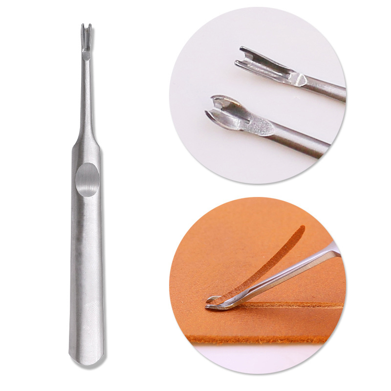 S/L Groover Punching Tool U+V Shaped Leather Stitching Skiving Tool Kit Leathercraft Hole Puncher Edge Beveler Tool Kit ► Photo 1/6