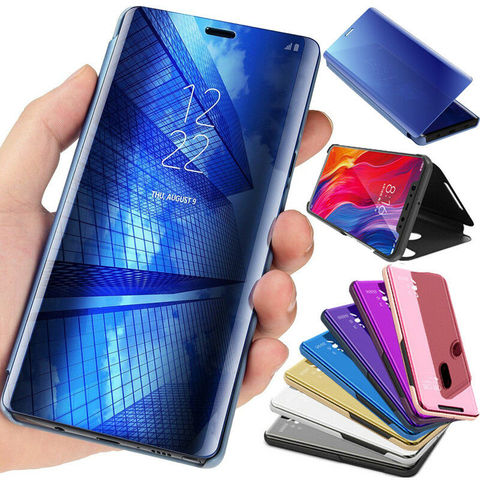 Mirror Smart Case For OPPO RENO 3 2 2Z 4 Pro C11 C15 View Leather Kickstand Flip Cover For OPPO Realme 5 Pro A91 A5 A9 2022 Case ► Photo 1/6