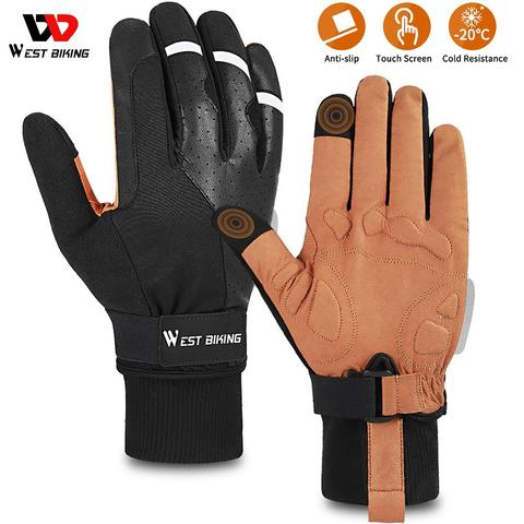 WEST BIKING Bike Gloves Half Finger Anti-sweat Anti-slip Bike Bicycle Gloves Full Finger Summer Sports Breathable Cycling Gloves ► Photo 1/6