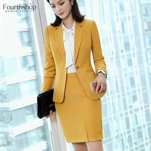 Women Skirt Suits Office Uniforms Female Blazer Skirt Set Business Lady Work Suit 2 Piece Set Skirt Jacket Spring Autumn 2022 ► Photo 1/6