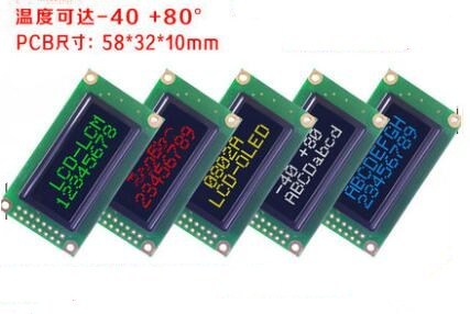 16PIN 0802 White/Green/Yellow OLED LCD Display Screen WS0010 Controller SPI Interface ► Photo 1/1