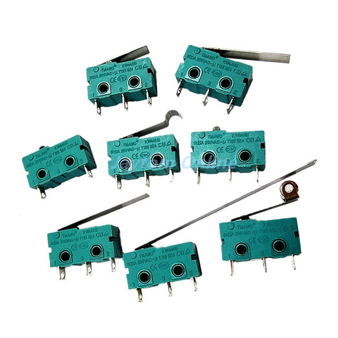 5pcs Micro Switch Roller Lever Arm SPDT Snap Action 5A 250V  KW4A NC-NO-C With Pulley 3Pin 2Pin Stroke Limit Switch ► Photo 1/6