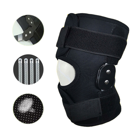 Adjustable Breathable Knee Brace Orthopedic Stabilizer Knee Pads Support Guard with Inner Flexible Hinge Sports Knee Pads ► Photo 1/6