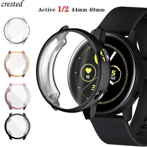 Case For Samsung Galaxy watch Active 40 44 mm TPU All-Around cover bumper+film Screen Protector Galaxy watch active 2 44mm 40mm ► Photo 1/6