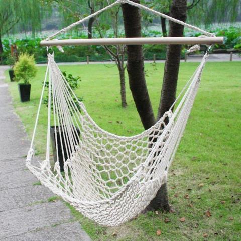 Nordic Style Round Hammock Outdoor Indoor Dormitory Bedroom Hanging Chair for Child Adult Swinging Single Safety Hammock ► Photo 1/6