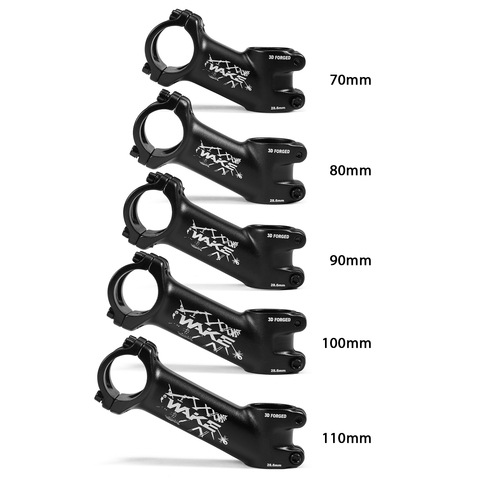 WAKE MTB Bicycle Stem 25 Degree Ultralight Bike Stem 31.8mm 70/80/90/100/110 mm Mountain Power Parts Road Bicycle Aluminum Stem ► Photo 1/6