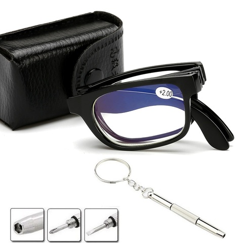 Foldable Reading Glasses Folding Presbyopia Men Women Vintage Computer Reading glasses with case 1.0 1.5 2.0 2.5 3.0 3.5 4.0 ► Photo 1/6