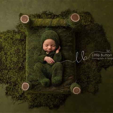 Newborn photography props,baby mohair footed romper outfits with sleeping hat for baby photography props ► Photo 1/6