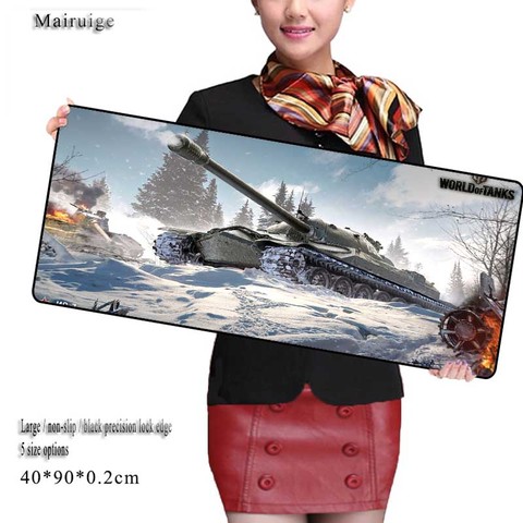 Mairuige 30x80cm 40x90cm Free Shipping World of Tanks Large Rubber Mouse Pad Grande Keyboards Mat for Dota LOL CS Go Game Player ► Photo 1/6