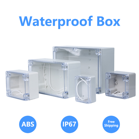 ABS Transparent Wire Junction Box Waterproof Electronic Waterproof Enclosure Box IP67 Safe Case Plastic Boxes Organizer ► Photo 1/6