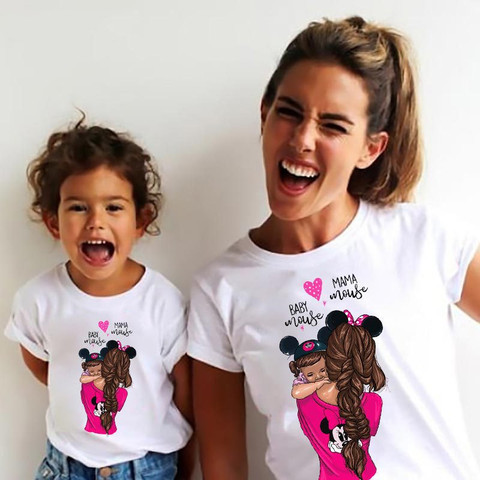 Matching Family Outfits Super Mom and Daughter Print Boys Girls T-shirt Mother's day Present Clothes Kids&Woman Funny Tshirt ► Photo 1/6