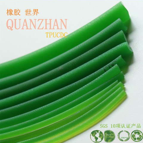 2 meter Polyurethane belt PU round belt with green belt meltable cord ► Photo 1/2