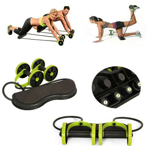 Power Roll Ab Roller Wheel Trainer For Abdominal Full Body Workout Fitness Gym
