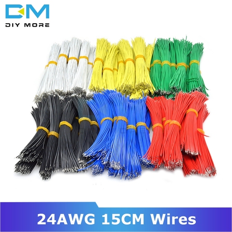100PCS 24AWG 15CM Tin-Plated PCB Breadboard Solder Cable Fly Jumper Wire Cable Tin Conductor Wires 1007-24AWG Electrical Wires ► Photo 1/6