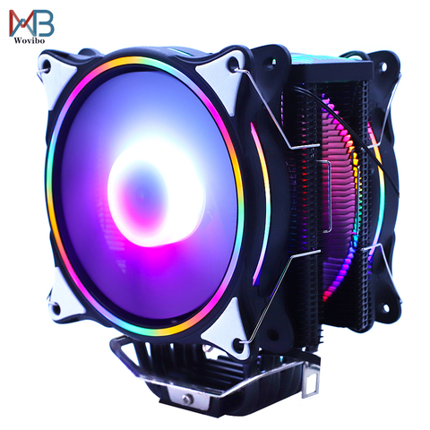 Cooling CPU Cooler Fan Ventilador 120mm 4PIN for LGA 1150 1151 1155 1156 1366 2011 V3 X79 X99 AMD AM4 Motherboard Fans 160W TDP ► Photo 1/6