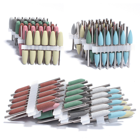 10pc Silicone Nail Drill Bit Rotary Manicure Drills Bit Rubber Electric Milling Cutter Burr Cuticle Polishing Tools Accessories ► Photo 1/6