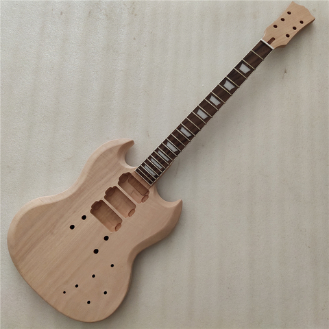 DIY 1 set Unfinished Guitar Neck And Body SG Style Electric Guitar Kit ► Photo 1/6