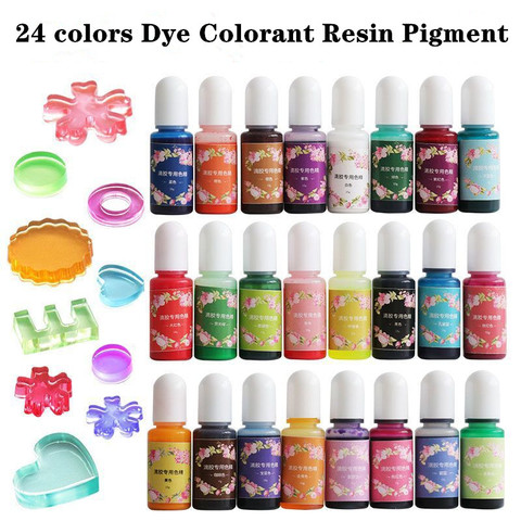 10ML Epoxy Resin Pigment UV Resin Coloring Dye Resin Pigment DIY Handmade Jewelry Crafts Art Sets 24 Colors ► Photo 1/6