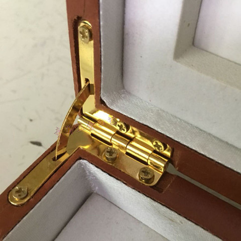 4PCS Golden hinge bisagra 90 degree angle furniture support spring hinge for wine box jewelry gift box furniture accessories ► Photo 1/6