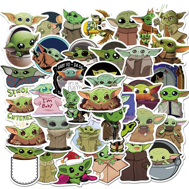 Buy Online 10 50 Pcs Anime Baby Yoda Stickers Funny Cartoon Waterproof Skateboard Laptop Guitar Luggage Graffiti Cute Sticker Kids Toys Alitools