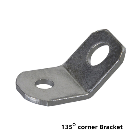 135 degree 1.5mm thick zinc plating iron material metal corner bracket for board connect anti-tip strap connect ► Photo 1/6