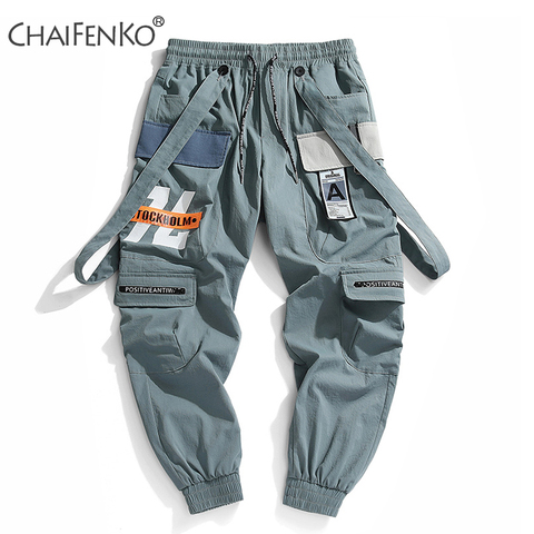 CHAIFENKO 2022 New Hot Jogger Leisure Sports Trousers Men Hip Hop Streetwear Beam Foot Cargo Pants Fashion Printing Men Pants ► Photo 1/6