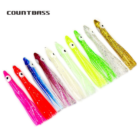 100pcs 4cm 6cm 10cm Luminous Needle-shaped Squid Skirts, Soft Octopus Baits Lures,Tackle Craft for Jigging Assist hooks ► Photo 1/6